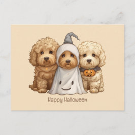 Happy halloween Goldendoodle Hundar Vykort