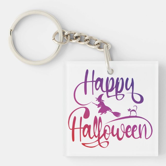 Happy halloween, gradient, häxkatt (Framsidan)
