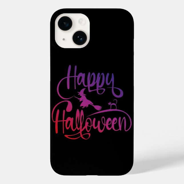 Happy halloween, gradient, häxkatt (Baksida)