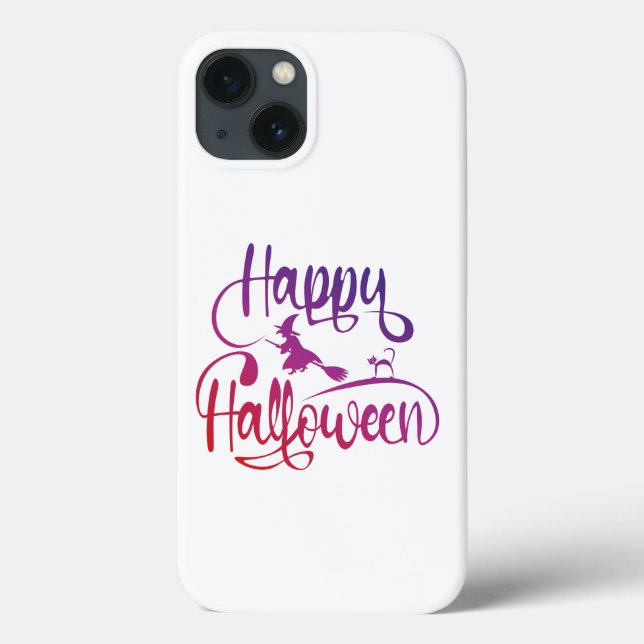 Happy halloween, gradient, häxkatt (Baksida)