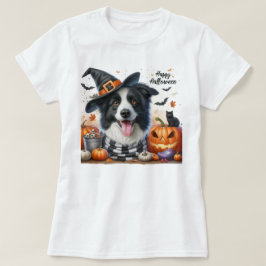 Happy halloween Gräns Collie Hundälskare T Shirt