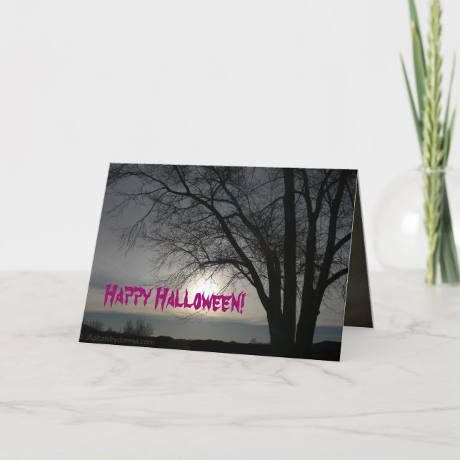 Happy halloween - gratulationskort kort (Framsida)