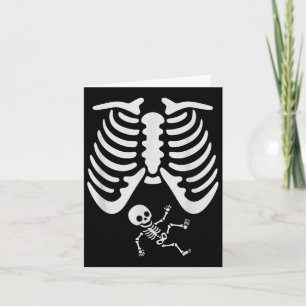 Happy halloween Gravida Baby Skeleton Spooky Seas Kort