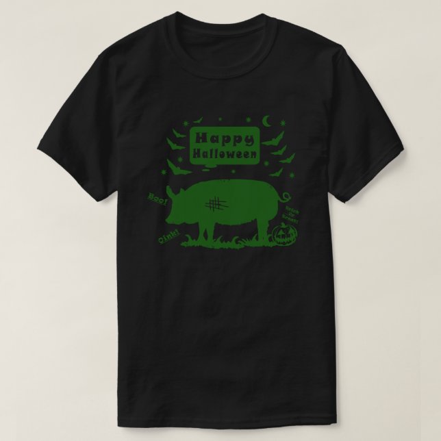 Happy halloween Gris T Shirt (Design framsida)