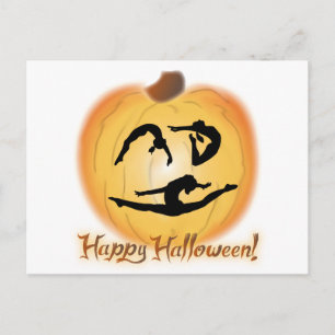 happy halloween Gymnastics Vykort