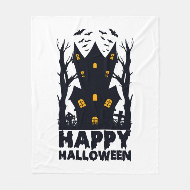 Happy halloween Halloween Happy halloween Fleecefilt (Framsidan)