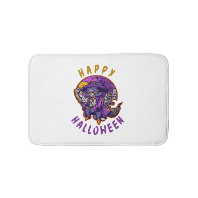 Happy halloween Halloween Witch Cat Badrumsmatta (Framsidan)