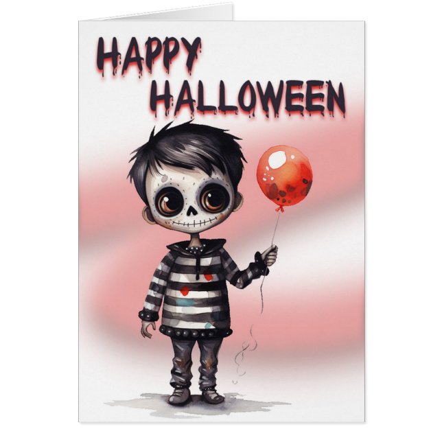 Happy halloween hälsningskort (Framsidan)