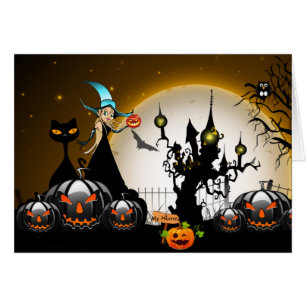 Happy halloween hälsningskort
