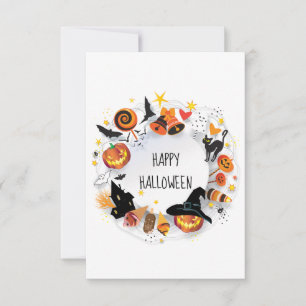 Happy halloween-hälsningskort