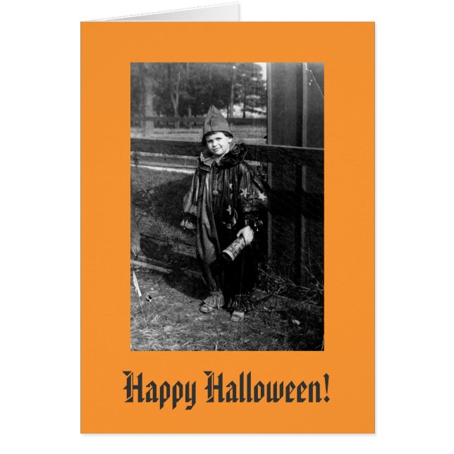 Happy halloween hälsningskort (Framsidan)