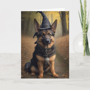 Happy halloween-hälsningskort (hund) kort