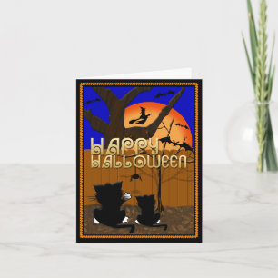 Happy halloween-hälsningskort kort