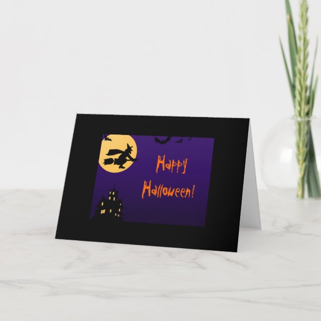 Happy halloween-hälsningskort kort (Framsida)