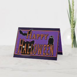 Happy halloween-hälsningskort kort