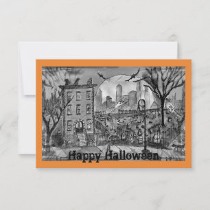 Happy halloween-hälsningskort kort