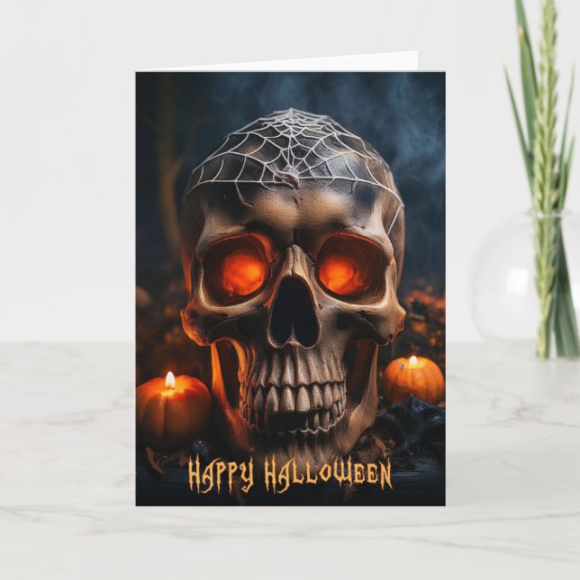 Happy halloween-hälsningskort meddelande (Framsida)