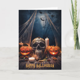 Happy halloween-hälsningskort meddelande