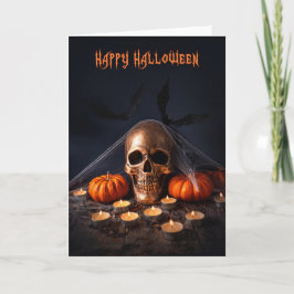 Happy halloween-hälsningskort meddelande