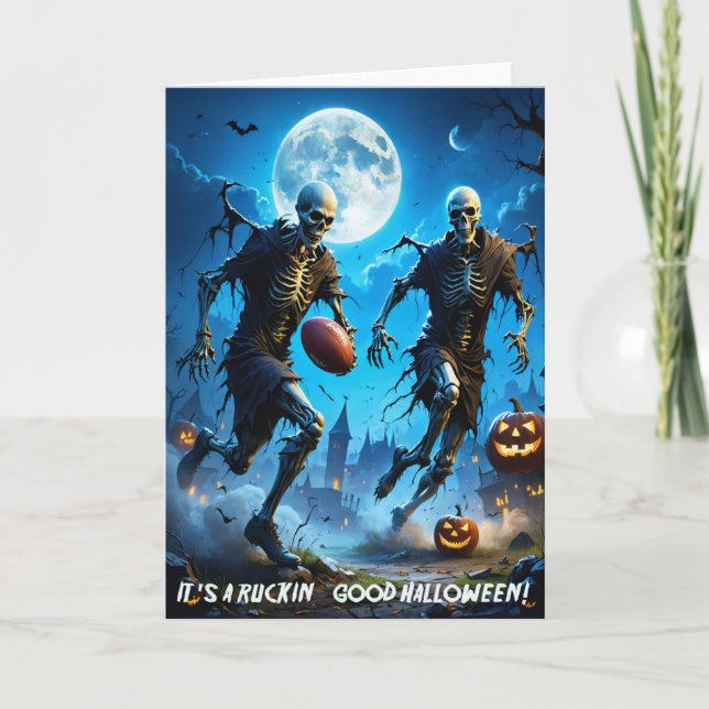 Happy halloween-hälsningskort meddelande (Framsida)