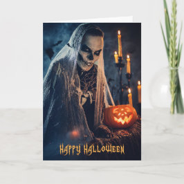 Happy halloween-hälsningskort meddelande