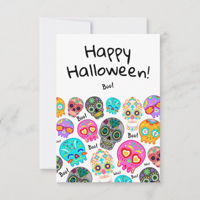 Happy halloween-hälsningskort tack kort (Framsida)