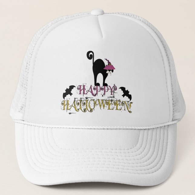 Happy halloween Hat Truckerkeps (Framsida)
