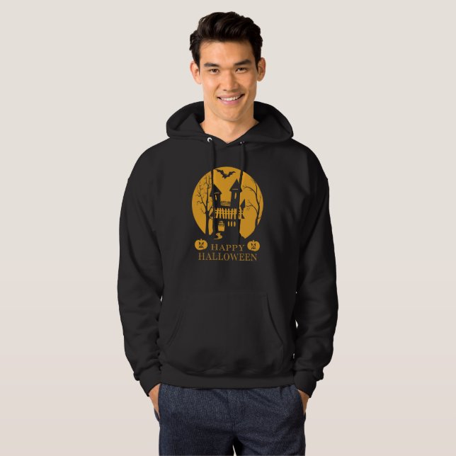 Happy halloween Haunted House Hoodie (Hel framsida)