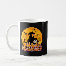 Happy halloween Haunted House Måne Kaffemugg