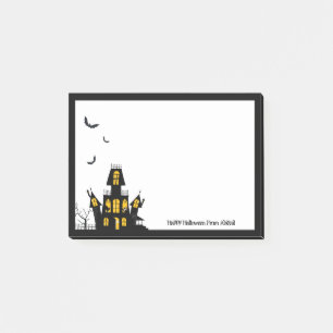 Happy halloween Haunted House-Personlig Post-it Block