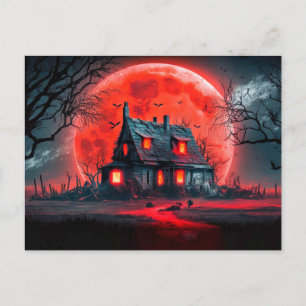 Happy halloween Haunted House Vykort