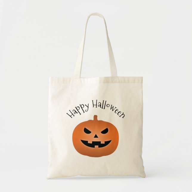 Happy halloween Haunted Jack o lantern Pumpkin Tygkasse (Framsidan)
