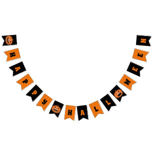Happy halloween Haunted Jack o lantern Pumpkin Vimplar