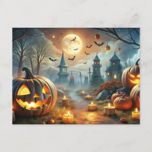 happy halloween helg vykort