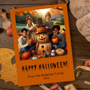 Happy halloween-Helgdag-fotokort Julkort