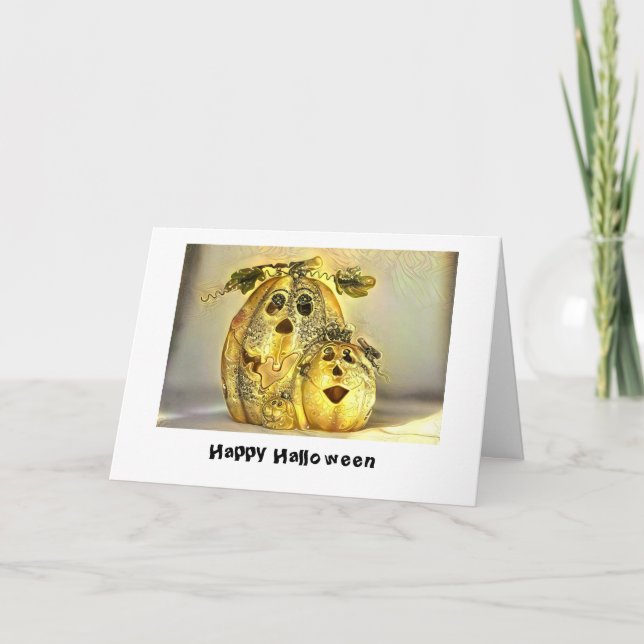 Happy halloween helgkort (Framsida)