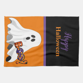 Happy halloween hemdekoration kökshandduk