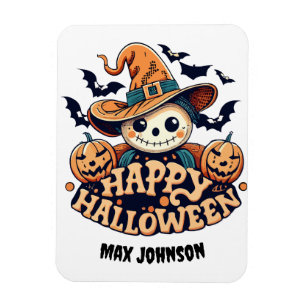 Happy halloween - Hemlig House Orange Black Magnet