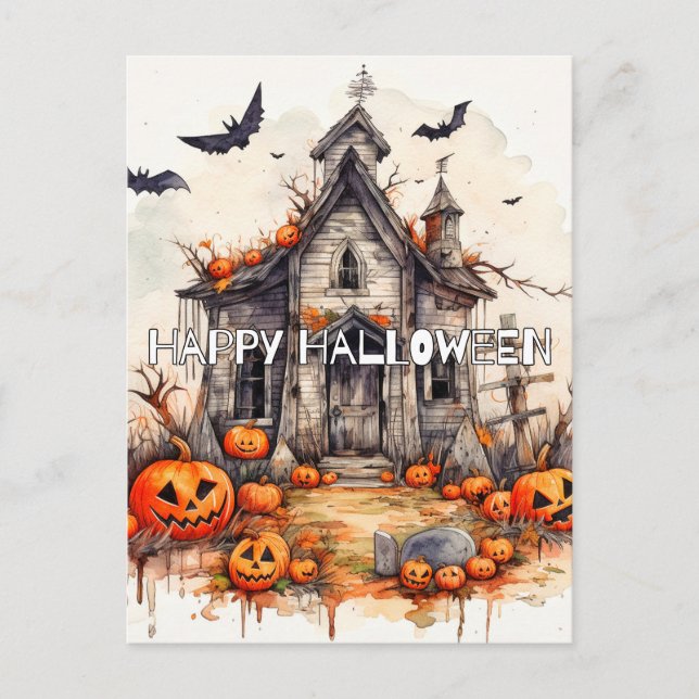 Happy halloween | Hemlig mansion Vykort (Framsida)
