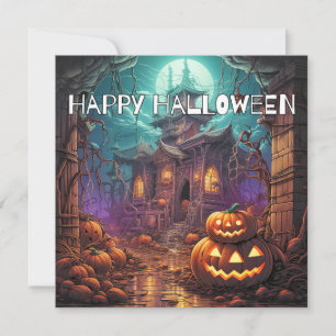 Happy halloween Hemma hus Kort