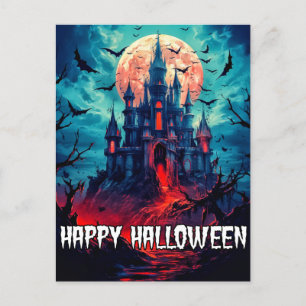 Happy halloween Hemma hus Vykort
