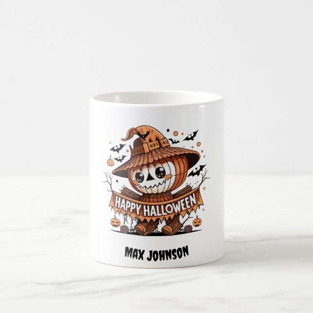Happy halloween - Hocus Pocus Orange Black Kaffemugg (Center)