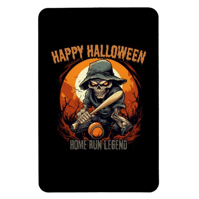 Happy halloween, Home springa, baseball Magnet (Vertikal)
