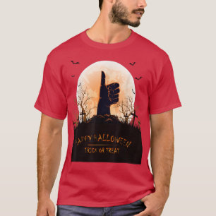 Happy halloween Horror Scary Bus eller godis Costu T Shirt