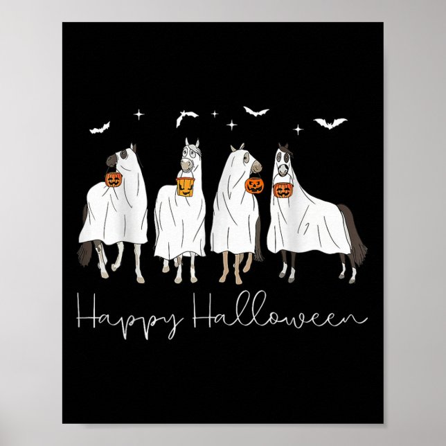 Happy Halloween Horse Ghost 2025  Poster (Framsidan)