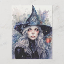 Happy halloween | Hösten Witch Vykort