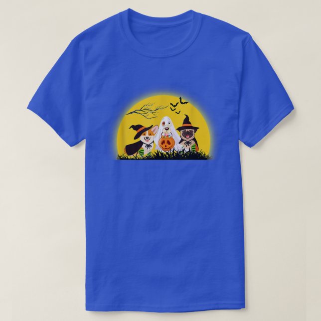 Happy halloween Hund Pumpkin Halloween  T Shirt (Design framsida)