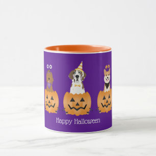 Happy halloween Hundar i pumpor Mugg