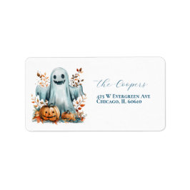 Happy halloween I Ghost Returadress Adressetikett
