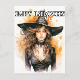 Happy halloween | Illustration av höstfrekvens Vykort